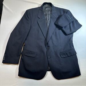 Vintage Christian Dior Monsieur Wool Pinstripe Blazer – Made in USA – Men’s XL